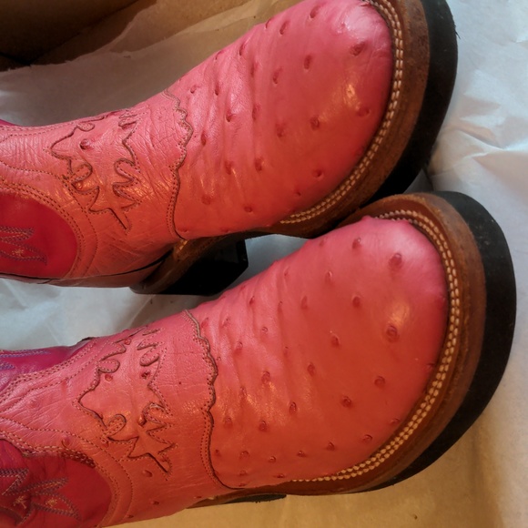 Lucchese Pink Cowboy boots women's size 6 B - Picture 9 of 16